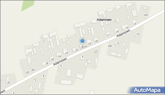 Adamowo, Adamowo, 20, mapa Adamowo