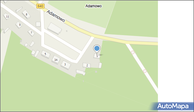 Adamowo, Adamowo, 1, mapa Adamowo