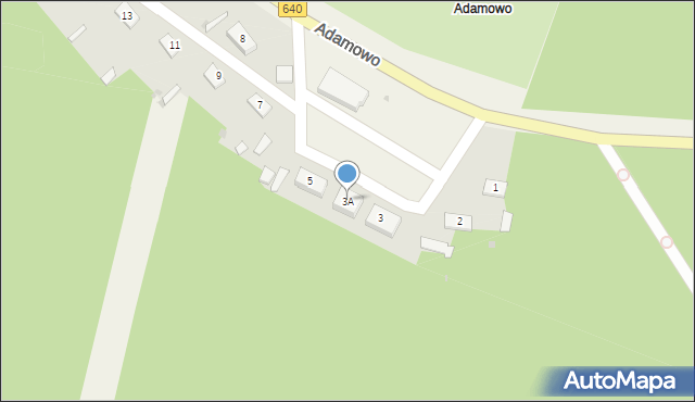 Adamowo, Adamowo, 3A, mapa Adamowo