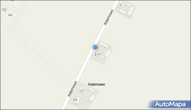 Adamowo, Adamowo, 9, mapa Adamowo