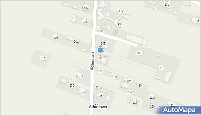 Adamowo, Adamowo, 20E, mapa Adamowo