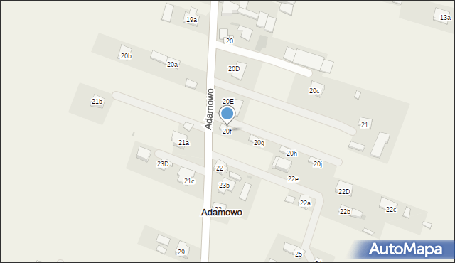 Adamowo, Adamowo, 20f, mapa Adamowo