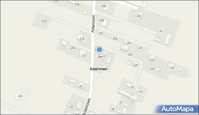 Adamowo, Adamowo, 23b, mapa Adamowo