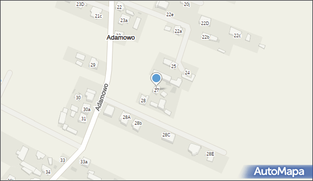 Adamowo, Adamowo, 27, mapa Adamowo