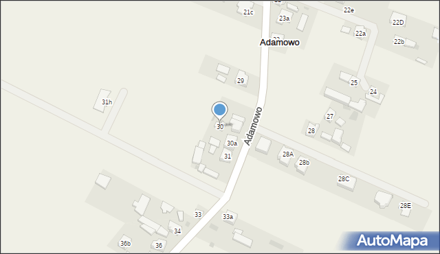 Adamowo, Adamowo, 30, mapa Adamowo