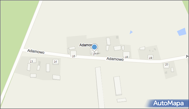 Adamowo, Adamowo, 17, mapa Adamowo