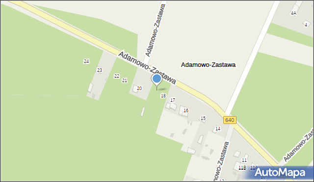 Adamowo-Zastawa, Adamowo-Zastawa, 19, mapa Adamowo-Zastawa