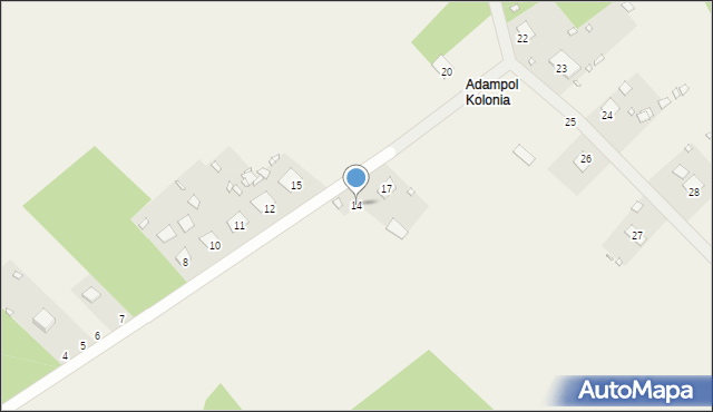 Adampol, Adampol, 14, mapa Adampol