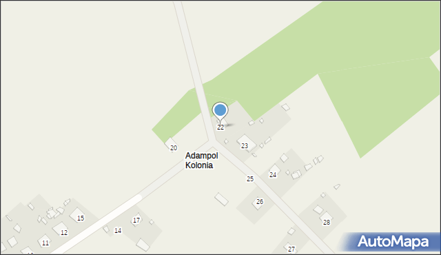 Adampol, Adampol, 22, mapa Adampol