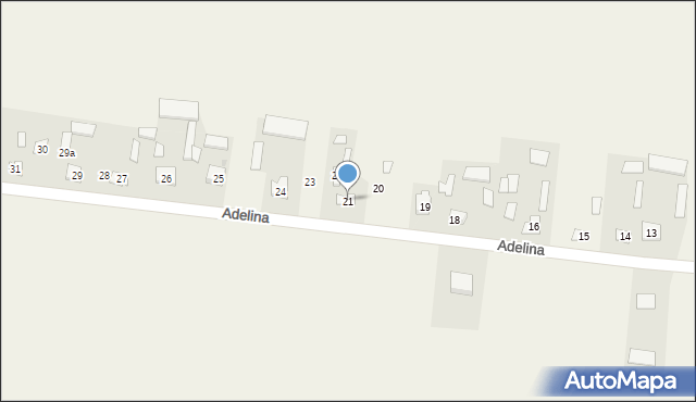 Adelina, Adelina, 21, mapa Adelina