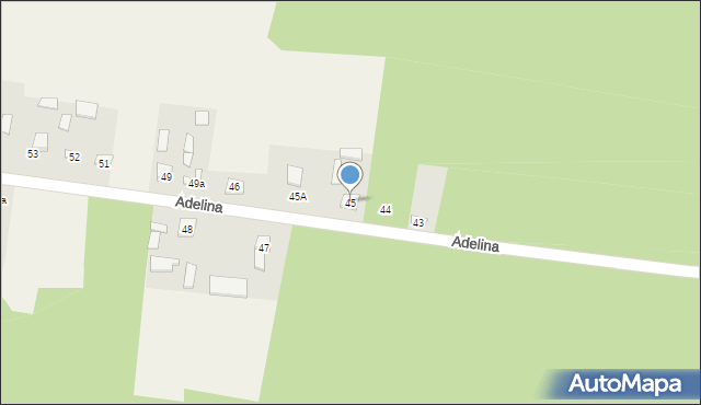 Adelina, Adelina, 45, mapa Adelina