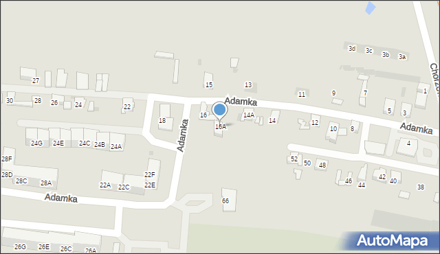 Bytom, Adamka Mikołaja, 16A, mapa Bytomia