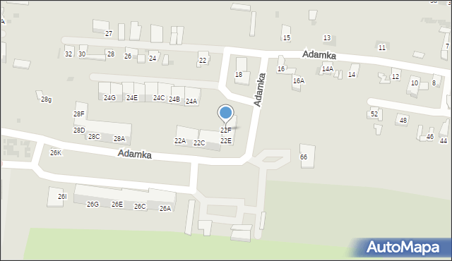 Bytom, Adamka Mikołaja, 22F, mapa Bytomia