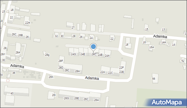 Bytom, Adamka Mikołaja, 24C, mapa Bytomia
