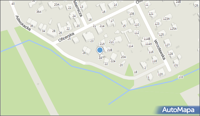 Gdynia, Adwokacka, 24, mapa Gdyni