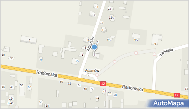 Gózd, Adamów, 4, mapa Gózd