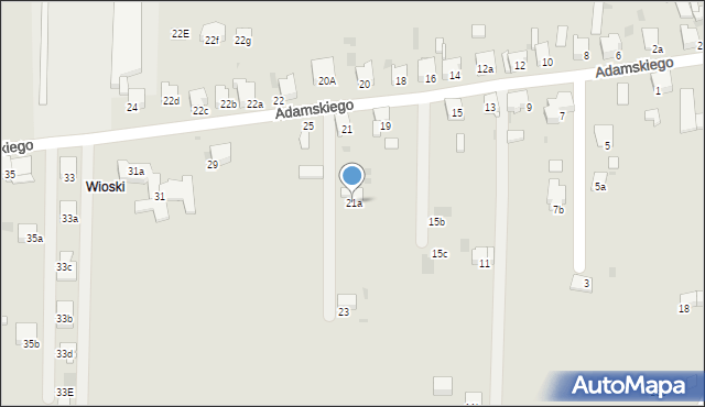 Imielin, Adamskiego Stanisława, ks. bp., 21a, mapa Imielin