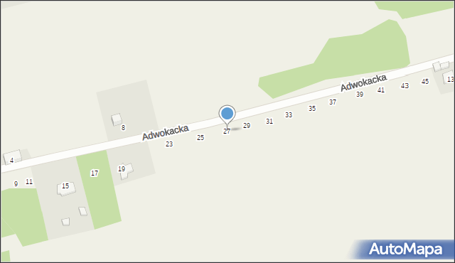 Kiełkowice, Adwokacka, 27, mapa Kiełkowice