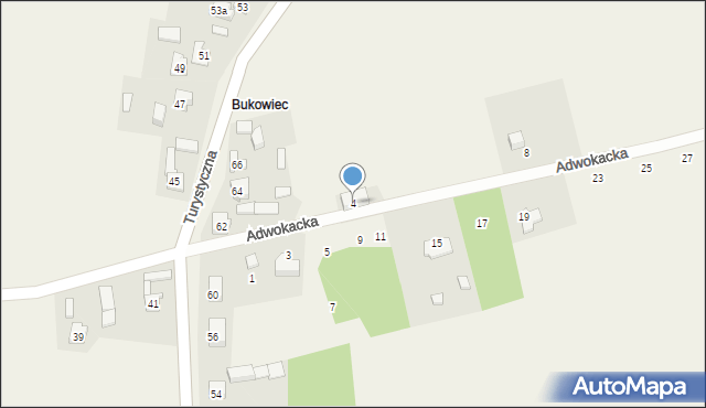 Kiełkowice, Adwokacka, 4, mapa Kiełkowice