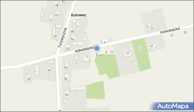 Kiełkowice, Adwokacka, 5, mapa Kiełkowice