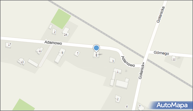 Krzycko Wielkie, Adamowo, 5, mapa Krzycko Wielkie