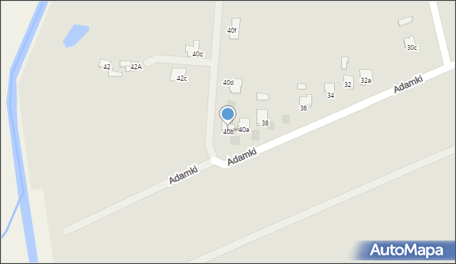 Międzyrzec Podlaski, Adamki, 40b, mapa Międzyrzec Podlaski