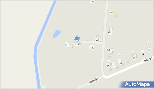 Międzyrzec Podlaski, Adamki, 42A, mapa Międzyrzec Podlaski