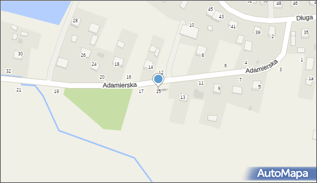 Olesno, Adamierska, 15, mapa Olesno