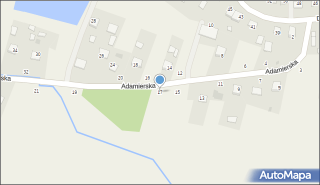 Olesno, Adamierska, 17, mapa Olesno