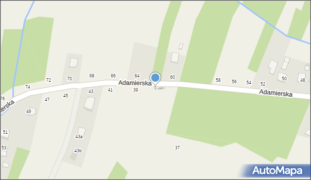 Olesno, Adamierska, 37, mapa Olesno