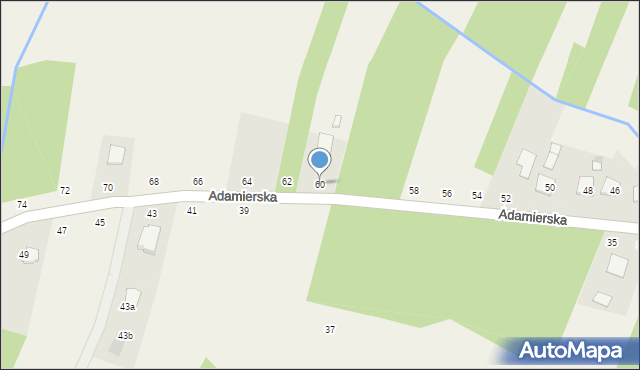 Olesno, Adamierska, 60, mapa Olesno