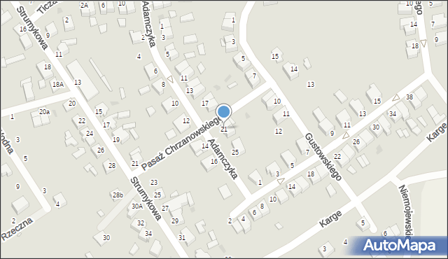 Opalenica, Adamczyka Ludwika, dr., 21, mapa Opalenica