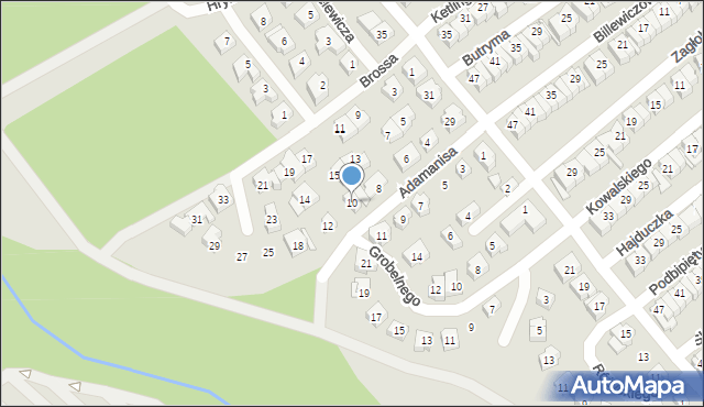 Poznań, Adamanisa Franciszka, 10, mapa Poznania