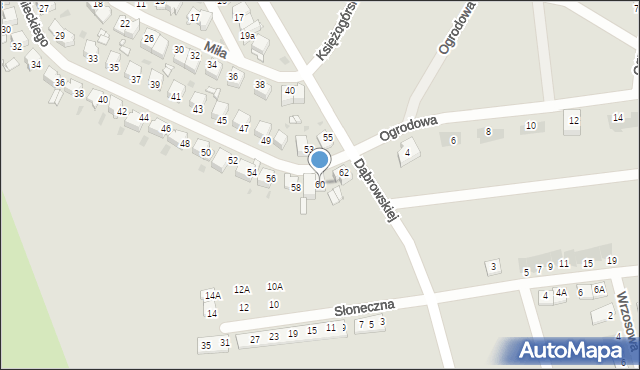 Radzionków, Adamieckiego Karola, 60, mapa Radzionków