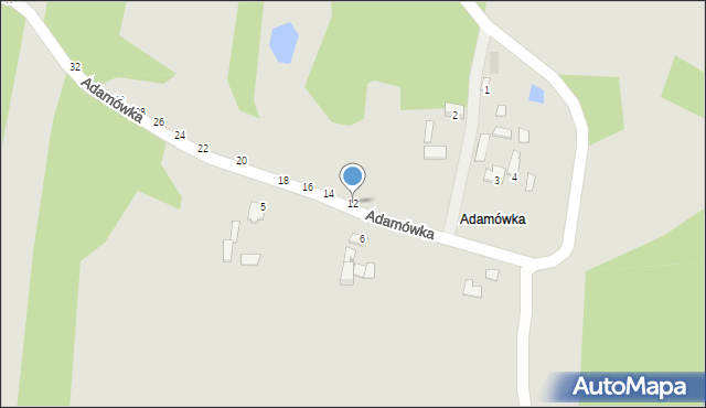 Staszów, Adamówka, 12, mapa Staszów