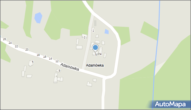 Staszów, Adamówka, 3, mapa Staszów