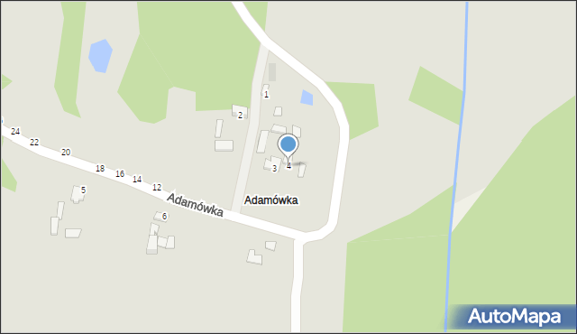 Staszów, Adamówka, 4, mapa Staszów