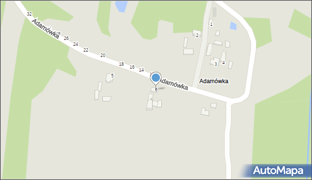 Staszów, Adamówka, 6, mapa Staszów