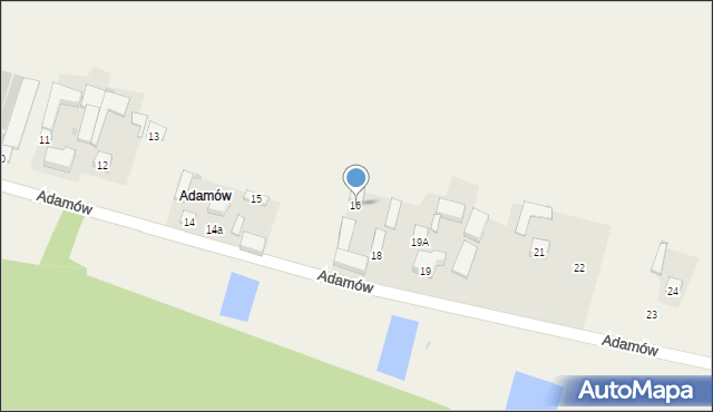 Strzelce Wielkie, Adamów, 16, mapa Strzelce Wielkie