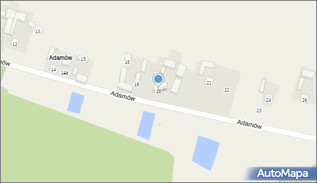 Strzelce Wielkie, Adamów, 19, mapa Strzelce Wielkie