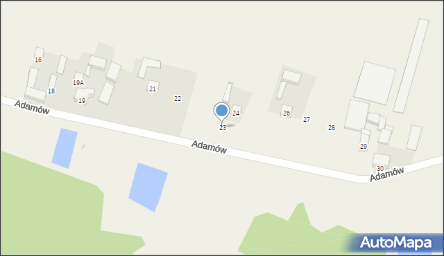 Strzelce Wielkie, Adamów, 23, mapa Strzelce Wielkie