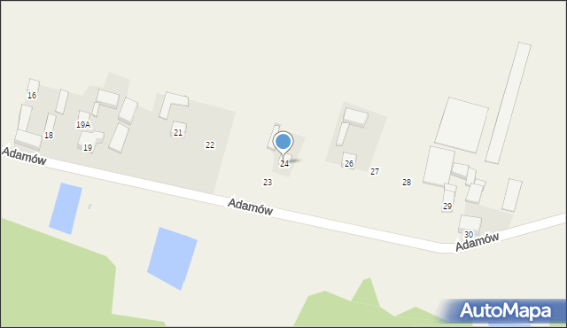 Strzelce Wielkie, Adamów, 24, mapa Strzelce Wielkie