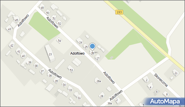 Studźce, Adolfowo, 26, mapa Studźce