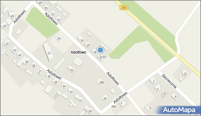 Studźce, Adolfowo, 27, mapa Studźce