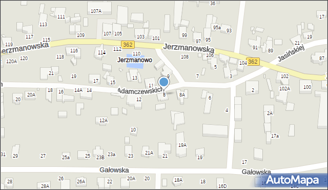 Wrocław, Adamczewskich Heleny i Ludwika, 8, mapa Wrocławia
