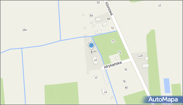 Orzeszyn, Afrykańska, 8, mapa Orzeszyn