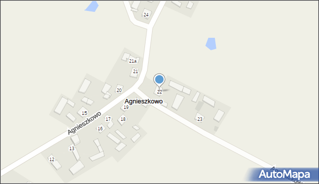 Agnieszkowo, Agnieszkowo, 22, mapa Agnieszkowo