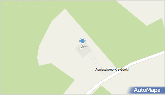 Agnieszkowo, Agnieszkowo, 43, mapa Agnieszkowo