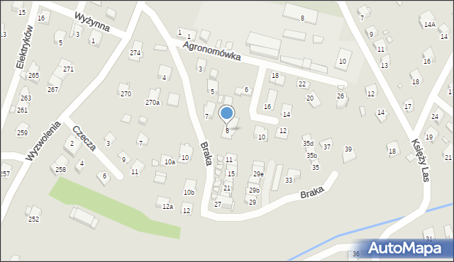 Bielsko-Biała, Agronomówka, 8, mapa Bielsko-Białej