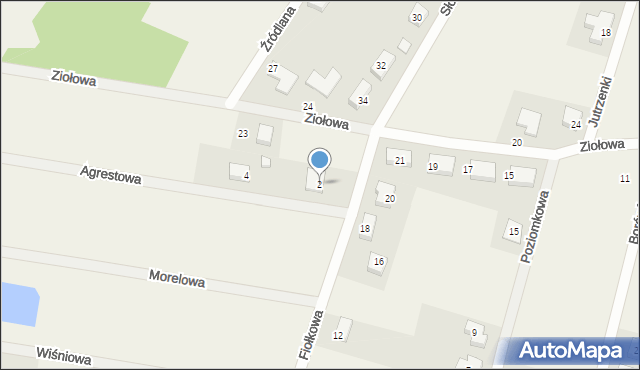 Bogdaszowice, Agrestowa, 2, mapa Bogdaszowice